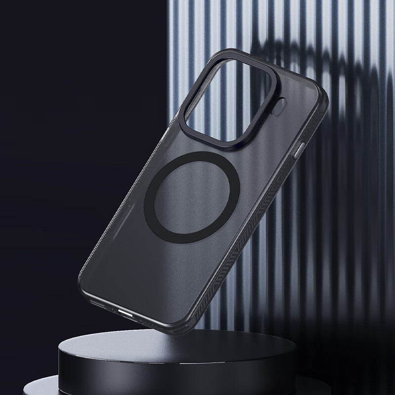 ESCASE Чехол для OPPO Find X9 Pro, магнитный, полнопокрывающий, матовый, полупрозрачный, с мягкими краями, противоударный, противоскользящий, защищающий от отпечатков пальцев, простой черный, унисекс