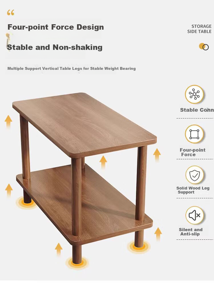 Gupujia Coffee Table, Living Room Sofa Side Table, Simple Small Tea Table, Compact Bedroom Square Table, Movable Bedside Table 2