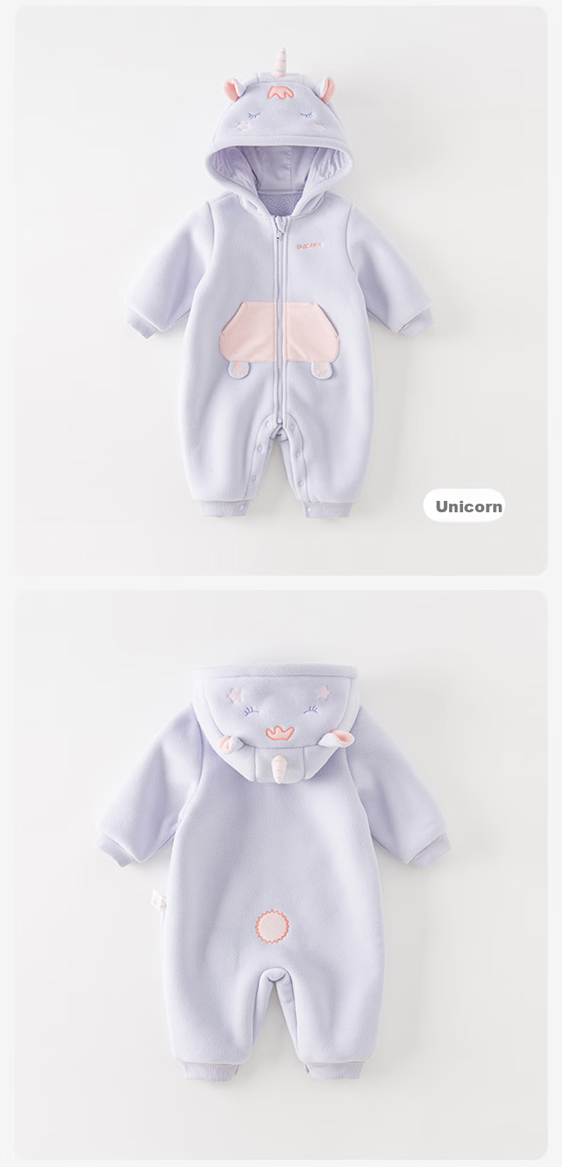 DAVE & BELLA Plush Romper, Winter Warm Baby Clothes, Outdoor Wear, Unisex Infant Onesie 15