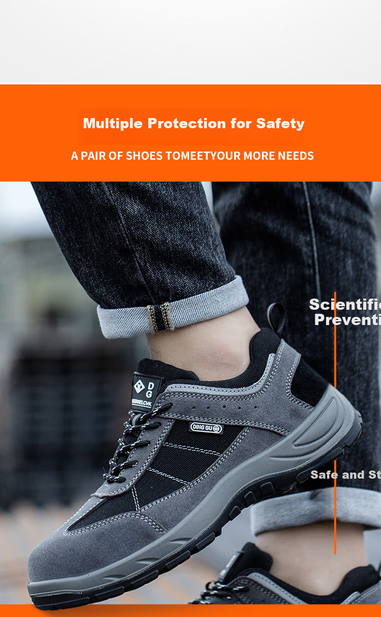 Dinggu Safety Shoes for Men, Lightweight Steel Toe Cap, Wear-Resistant Solid Sole, Anti-Smashing And Puncture-Proof, Construction Site Work JD855hui43 3