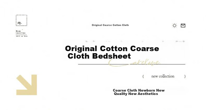 Hodo A-Type Pure Cotton Coarse Linen Bed Sheet, Single Piece, 100% Cotton Bed Cover, Thickened, for Single Or Double Bed, 230*245cm, Playful Desig 1