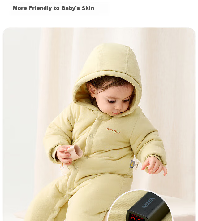 TONGTAI Baby Winter Cotton Padded Hooded Romper Pink 90cm 12