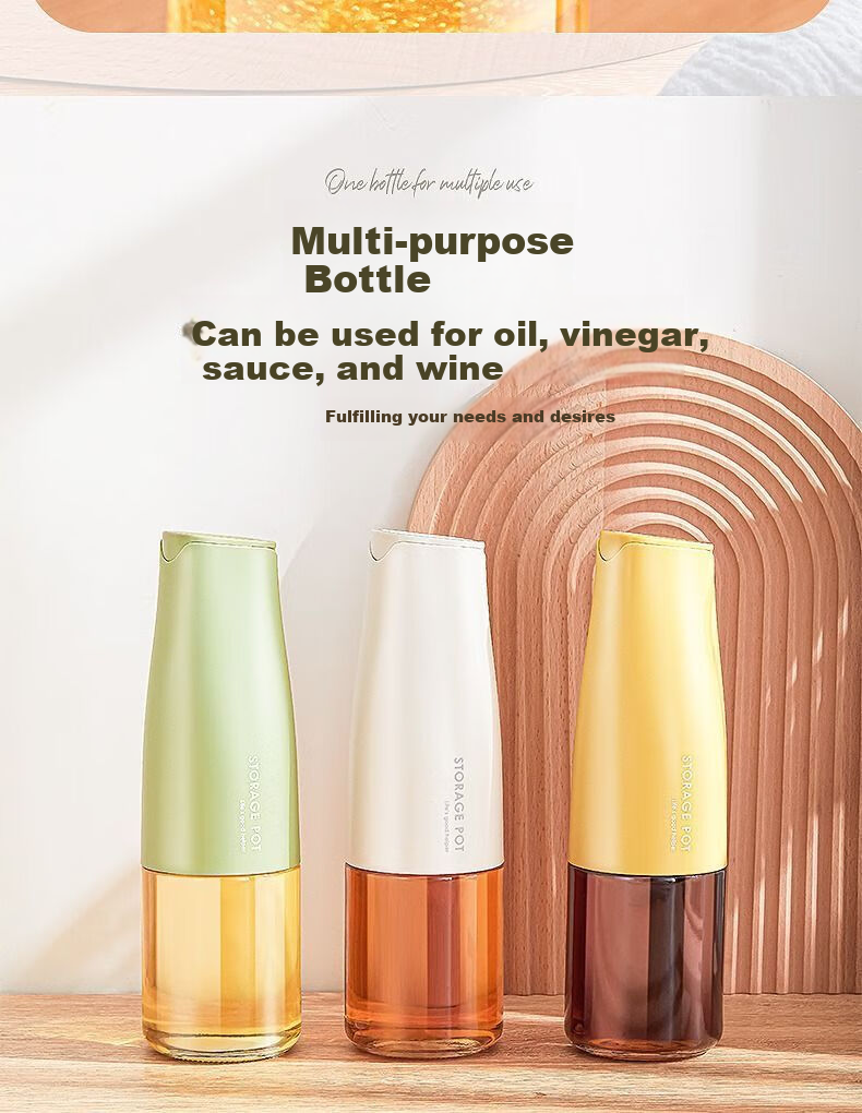 BJ Automatic Opening And Closing Oil Dispenser with Stainless Steel Spout, Kitchen Glass Oil Bottle, Soy Sauce And Vinegar Bottle, Seasoning Bottle, Oil Container 5