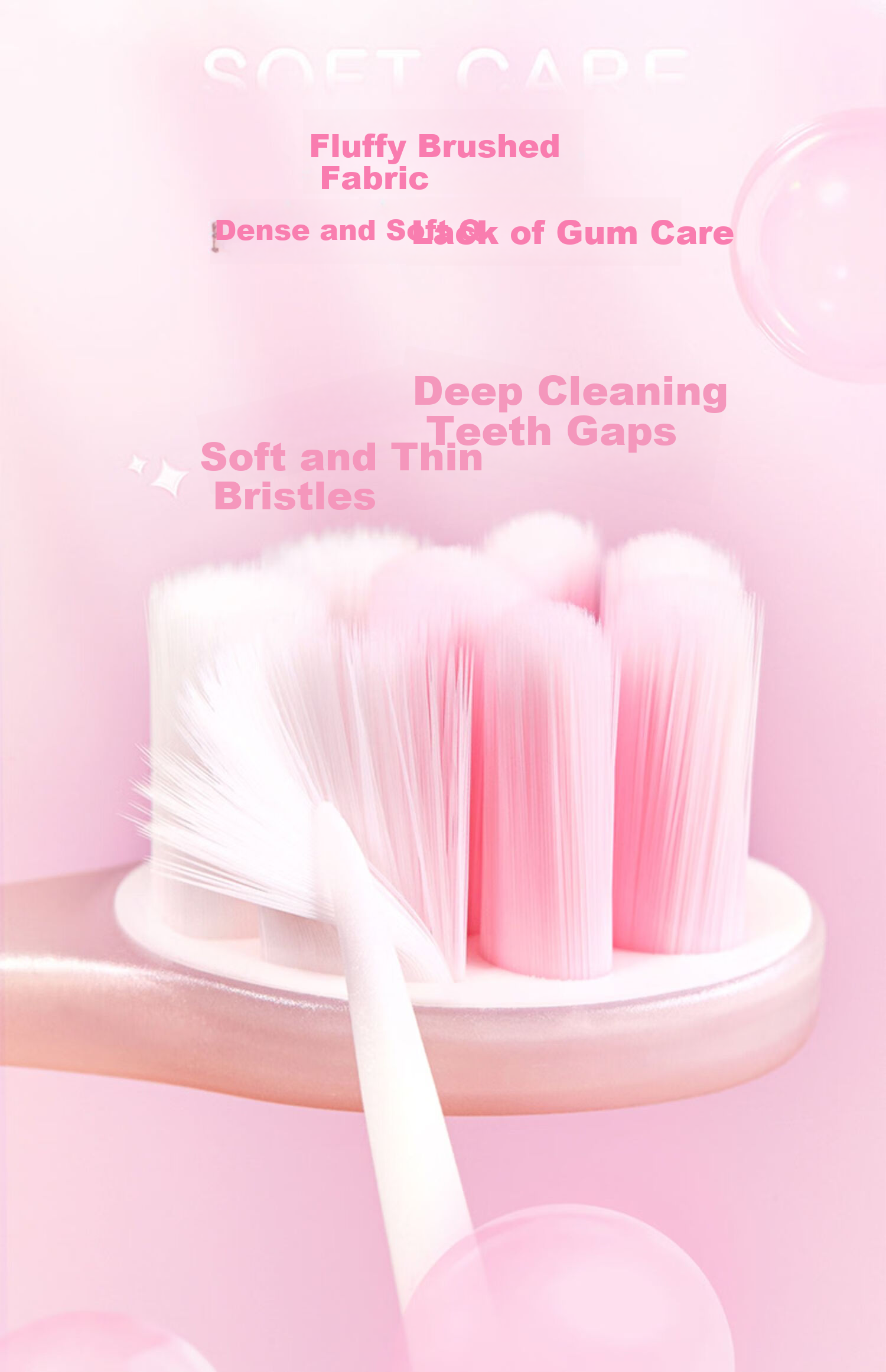 Lengsuanling [Huang Zihong Fan's Choice] Cute Cat Paw Soft Bristle Toothbrush Single Pack (Random Color), Protects Gums 10