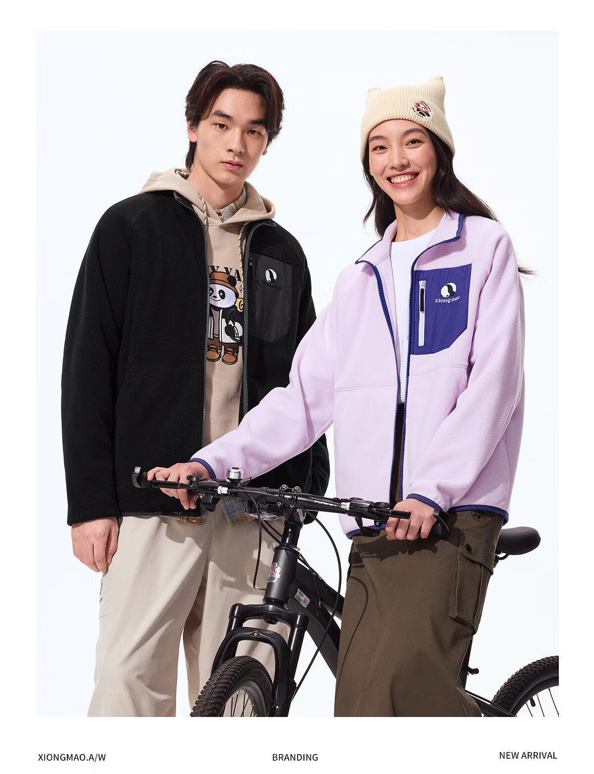 Panda Camel Series Outdoor Fleece Jacket Men and Women Autumn Winter Mountaineering Polar Fleece Coat Inner Liner 1220, M 18