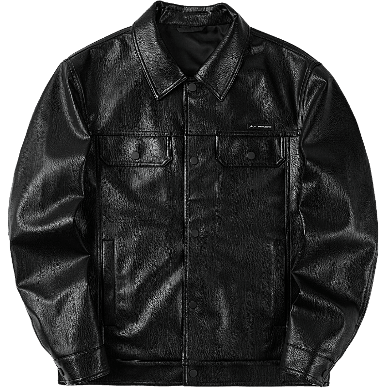 HLAHLA Men's Jacket 26 Mountain Series Not High Lapel PU Leather Spring Coat