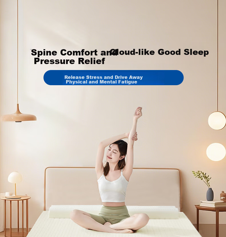 Baopo Student Dormitory Mattress, 90x190cm, Thai Natural Latex Foam Mattress, Single Bed for Rental Apartments, Tatami Mat 1