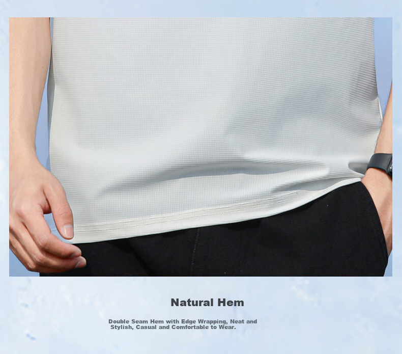 Huili Short-Sleeve T-Shirt for Men, Summer Breathable Polo Shirt with Collar, Solid Color Ice Silk Quick-Dry Sports Casual Top for Me 15
