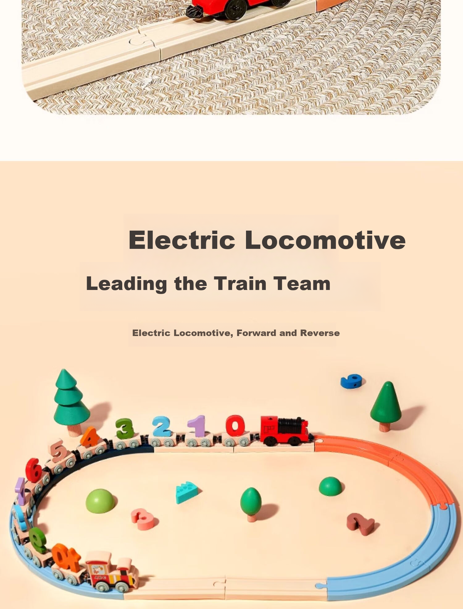 CAREBABY Children's Magnetic Number Train Track Toy, Educational Magnetic Building Blocks, Assembly Toy for Boys And Girls, Birthday Gift 3