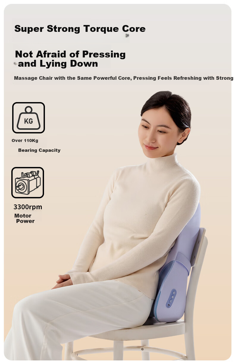 MIAOJIE MX07 Waist Massager, Walking-Style Back And Waist Massager, Kneading And Heating Pad, Lumbar Support Cushion, Spine Protection, Relieves Lower Back Muscle Strain, Gift for Parents 13