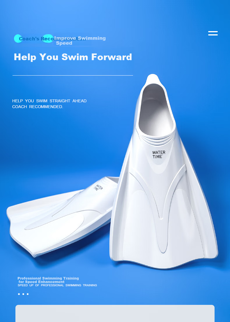 WATERTIME/Shuichuan Adult Swimming Flippers, Children's Training Kickboard, Breaststroke Board, Freestyle Silicone Duck Flippers, Size S 1