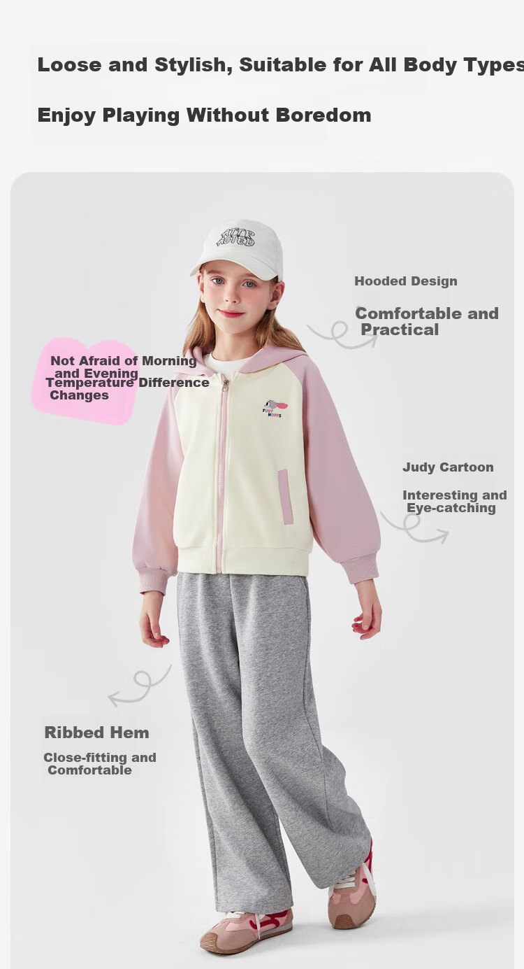 Disney Children's Jacket, Spring Girls' Hooded Sweatshirt Top, Baby Stylish Spring Outfit, Zootopia, Blue, Size 160 2