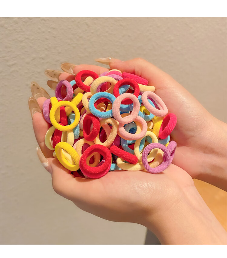 NIANFIN Spring Summer Kids Hair Tie High Elasticity Gentle Hair Rope Girls Braided Rubber Band Durable Hair Accessory 6