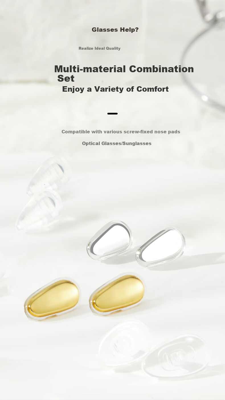 Yanjingbang Titanium Metal Anti-Pressure Mark And Non-Slip Nose Pads, Bridge And Eyeglass Frame Accessories 13
