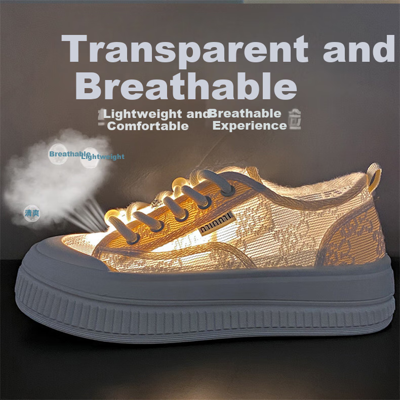 CARTELO Women's Summer Lace Mesh Fisherman Shoes Breathable White Sneakers Mesh Shoes for Women 1585 Off-White Size 38 8