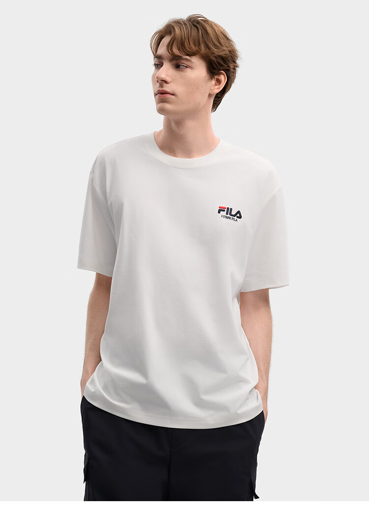 FILA 2026 Summer Moisture-Wicking Quick-Dry Couple Short Sleeve T-Shirt Fashionable Round Neck Casual Sun Protection Top 67