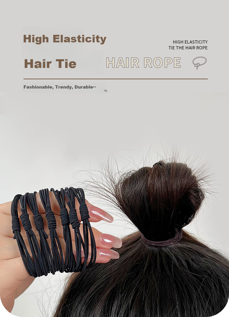 Chense High Ponytail Hair Tie, Seamless Elastic Band, Hair Scrunchie for Wome 1