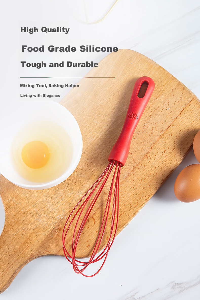 BALLARINI Food-Grade Silicone Stainless Steel Mixer And Dough Kneader Manual Egg Beater Baking Tool Cream Whipper 3