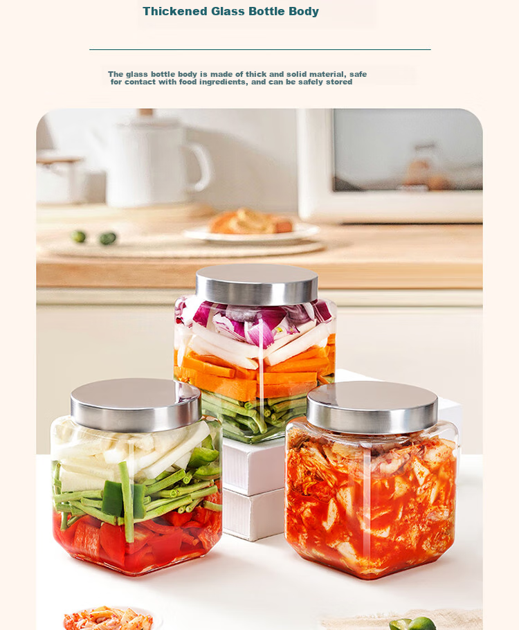 Baijie Sealed Jars for Jam, Honey, Bird's Nest, Liquor Infusion, Pickles, And Kimchi, Set of 6 3