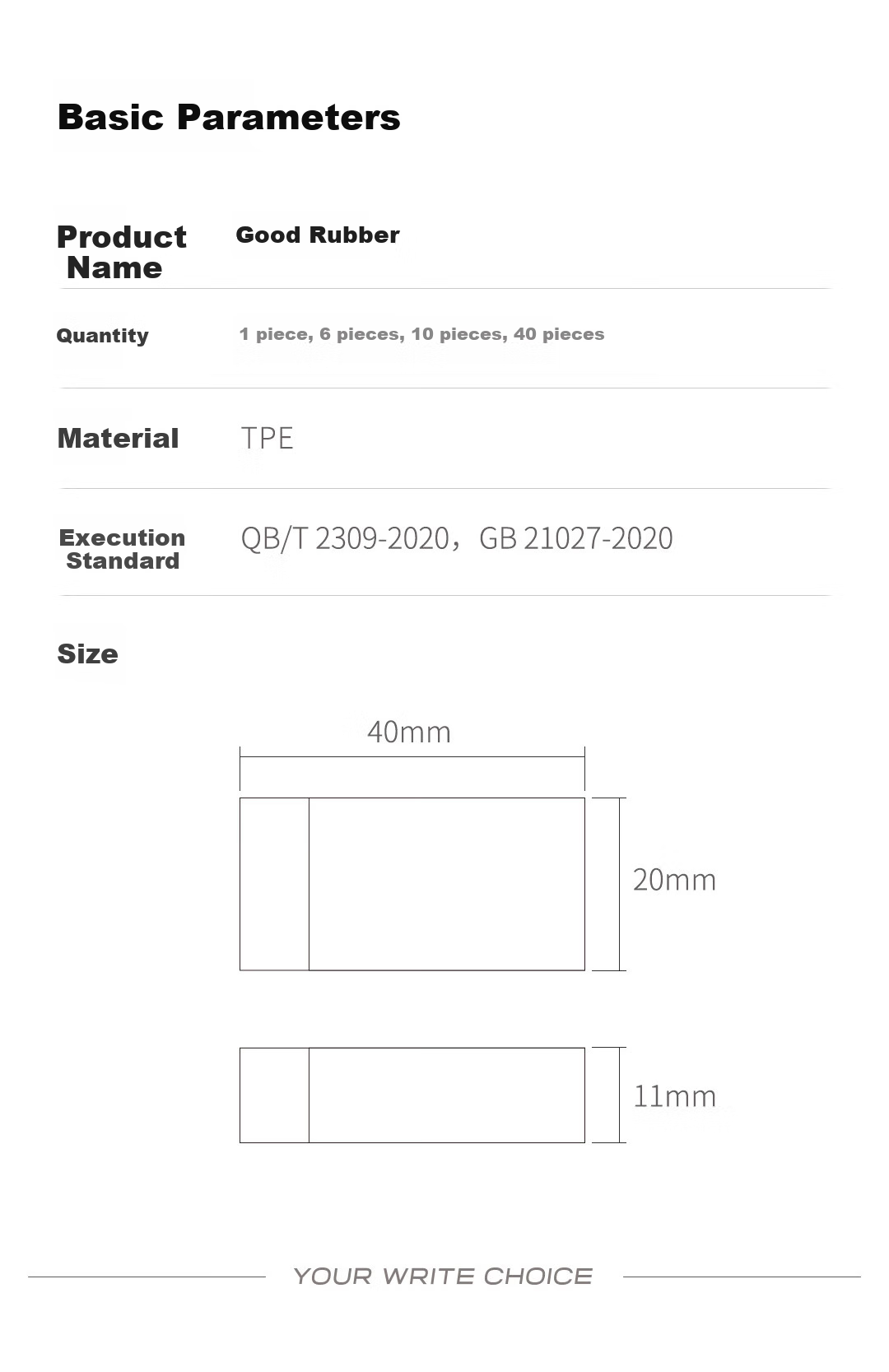 KACO Eraser, Good Quality, Low Debris, Erases to Line, for Students' Exams, Student Stationery, Art Sketching And Drawing, 40mm*20*mm*11mm Single Piece (Pack of 10) 7