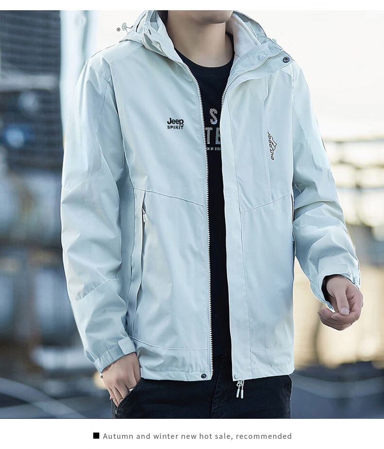 JEEP SPIRIT Men's Outdoor Windproof Jacket Spring Autumn Casual Coat 8