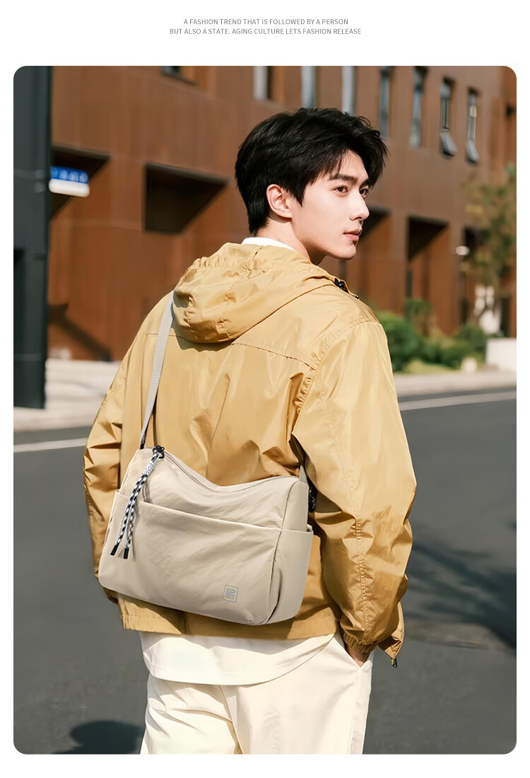 POLO Women's Casual Single Shoulder Crossbody Bag Large Capacity Sports Messenger Bag 12.9-inch iPad Outdoor Phone Bag 22