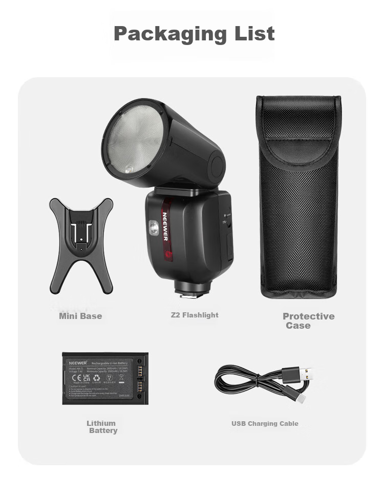 NEEWER Hot Shoe Flash Z2 Round Head Light for Canon DSLR And Mirrorless Cameras, TTL Automatic Metering, High-Speed Sync, Lithium Battery, Hot Shoe Round Head Light for Outdoor Photography with DSLR And Mirrorless Cameras 36