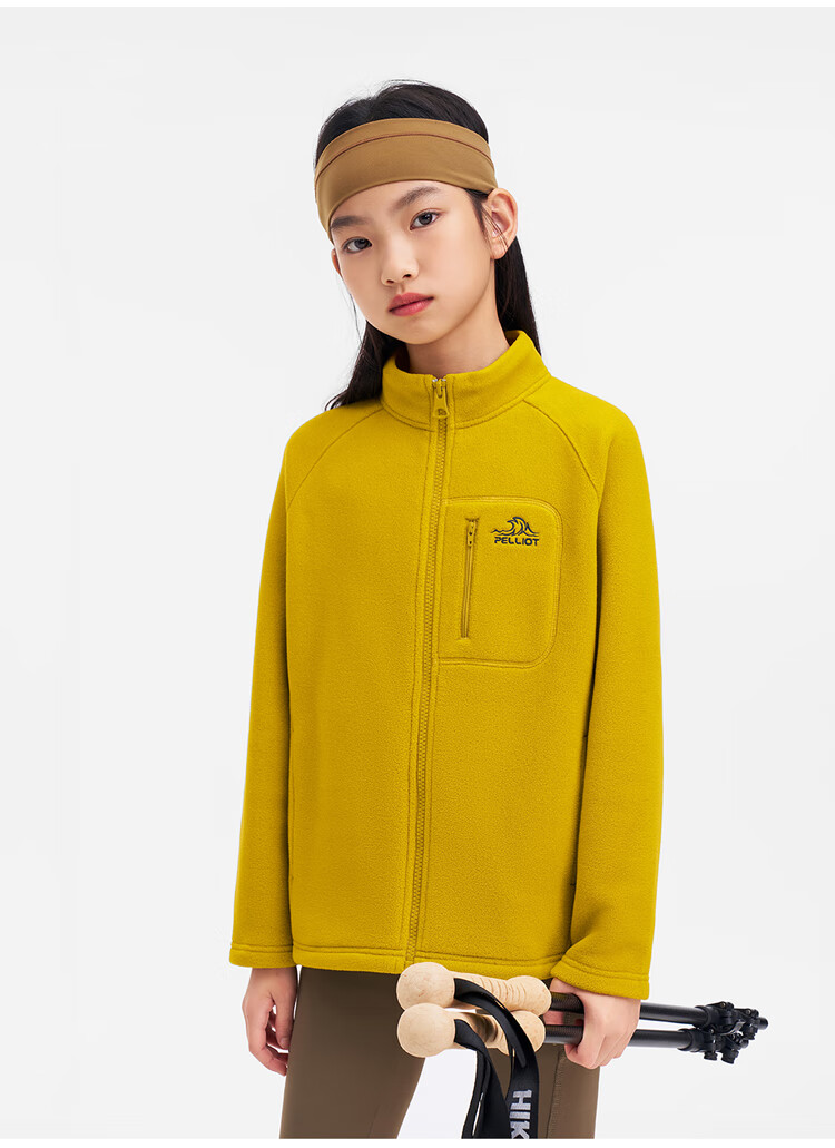 Pelliot Kids Polartec 200 Windproof Warm Fleece Jacket 135310031 Yellow Size 130 16