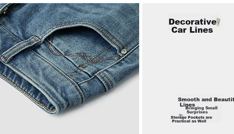 Semir Senrou | Women's Jeans, Winter Fleece-Lined, Distressed Tapered Pants, Comfortable Retro Long Trousers, 103724124004 7