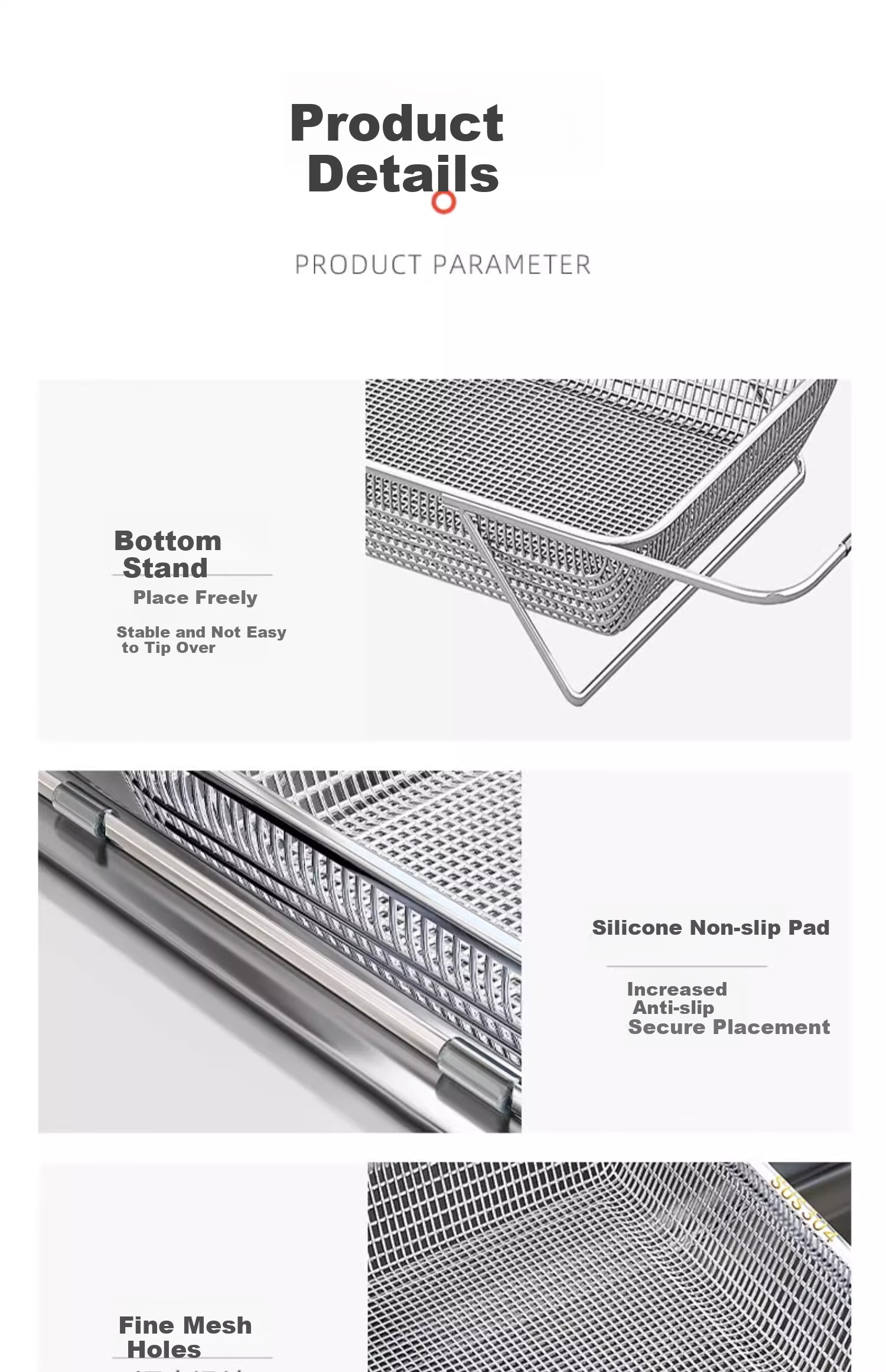 Jiadu 304 Stainless Steel Extendable Draining Basket, New Kitchen Sink Vegetable Washing Basin Dishwashing Sink Bowl And Plate Draining Rack 13