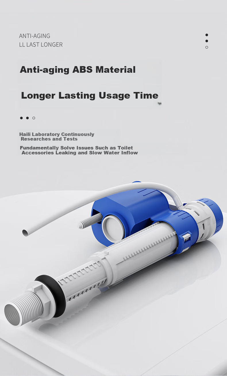 Haili Universal Toilet Tank Accessories, Drain Valve, Old-Style Integrated Flushing Toilet, ABS Inlet And Outlet Flushing Valve, SJ26 Blue 5