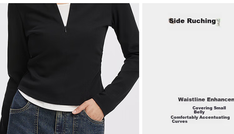 Semir Women's Long Sleeve T-Shirt Short Design Slim Fit Fake Two-Piece Autumn 2025 101525101003 Mall Version 6