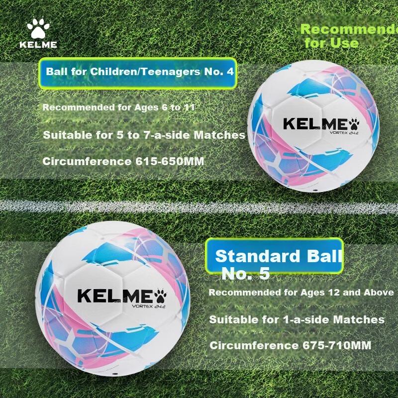 Футбольный мяч KELME Hot-Melt, профессиональный, для соревнований и тренировок, износостойкий, стандартный размер 5, розово-синий