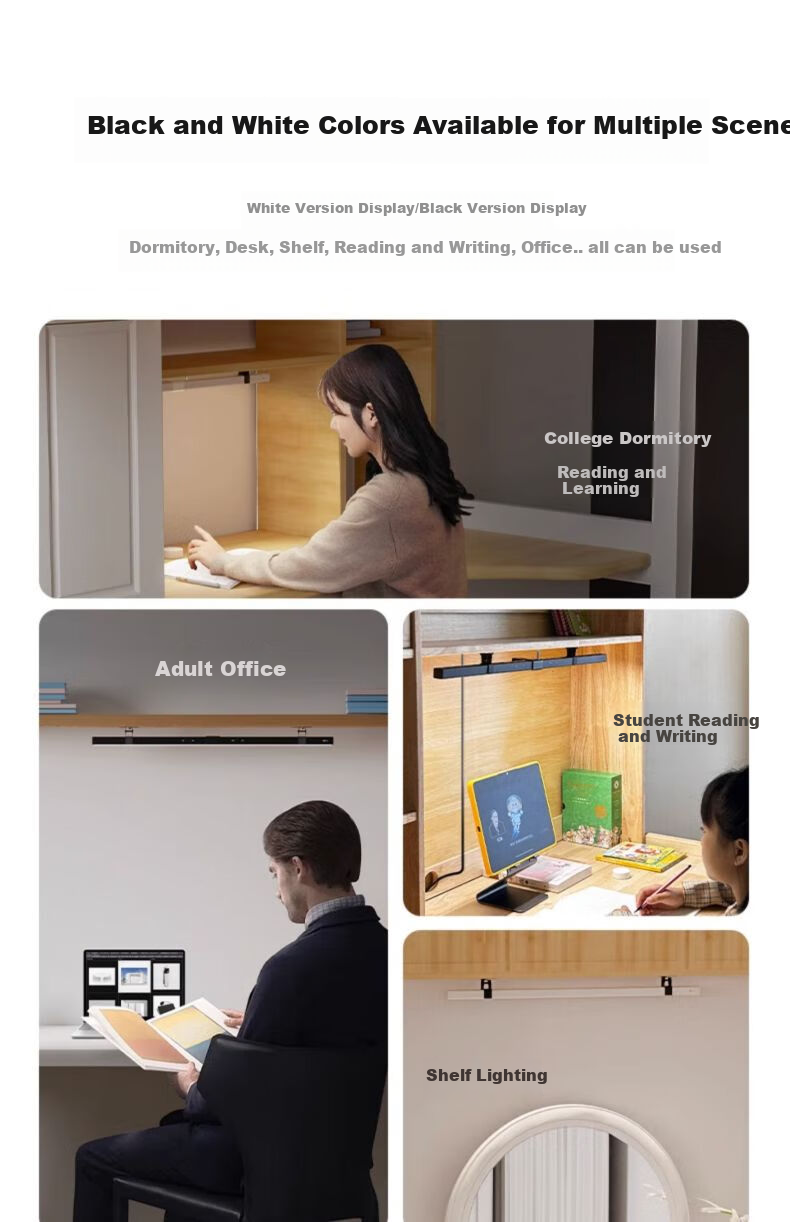 Dpdupi Depu Eye Protection Lamp Desk Lamp Study Reading Homework Eye Care Student Children National AA Clip-on Smart Bookshelf Lamp 30