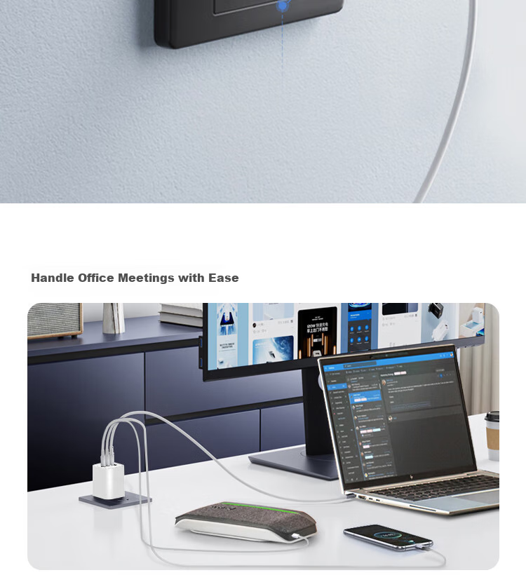 HP 65W Type-C Laptop Charger Portable Travel Adapter Original Surge Protection 8