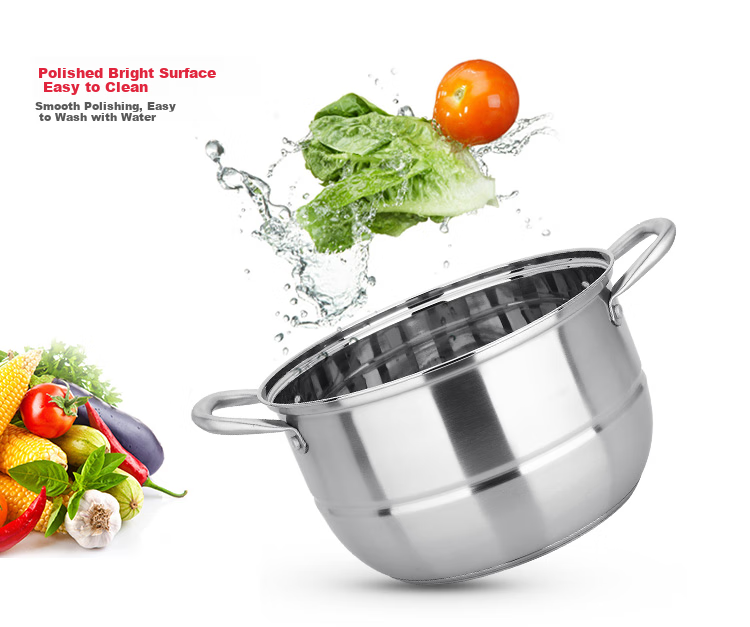 Maxcook Steamer Pot, Full 304 Stainless Steel, 36cm Two-Layer Steamer, Temperature-Sensing Bottom, Soup Pot, Compatible with Gas And Induction Stoves, MCZ729 8