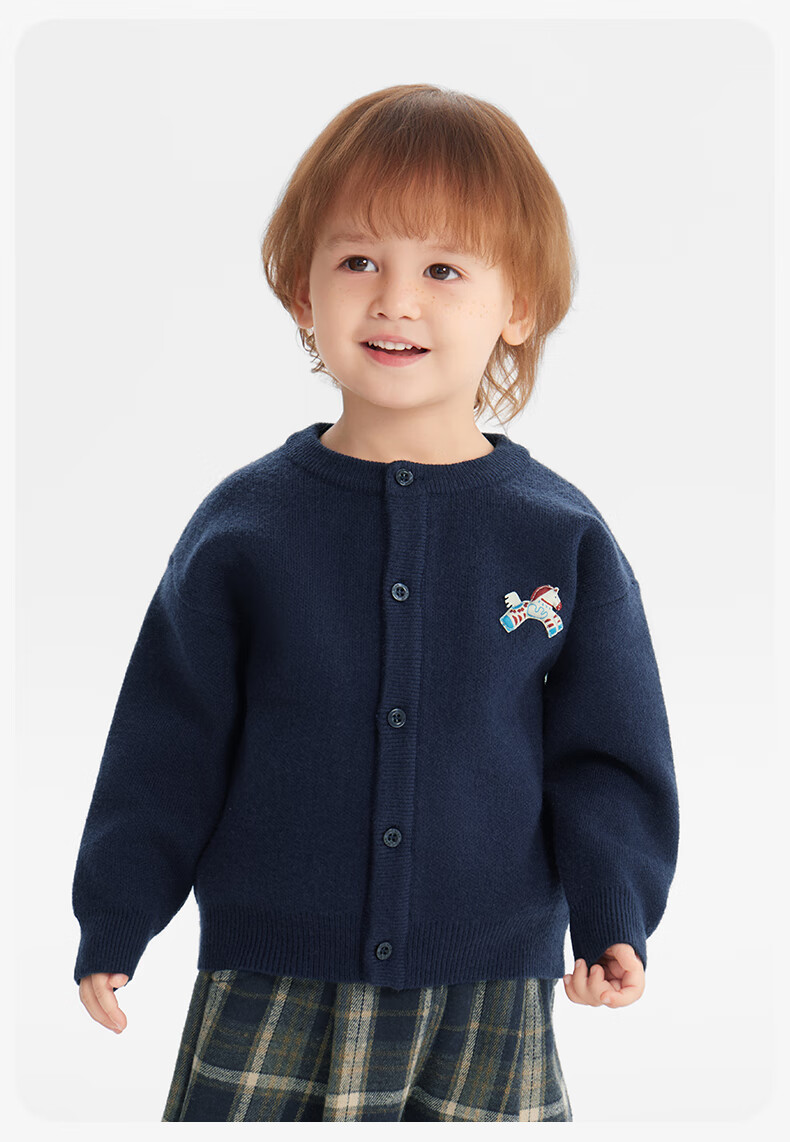 Ciciibear Boys' Thickened Anti-Static Pilling Sweater Cardigan Autumn Winter Striped Jacket for Babies and Girls 20