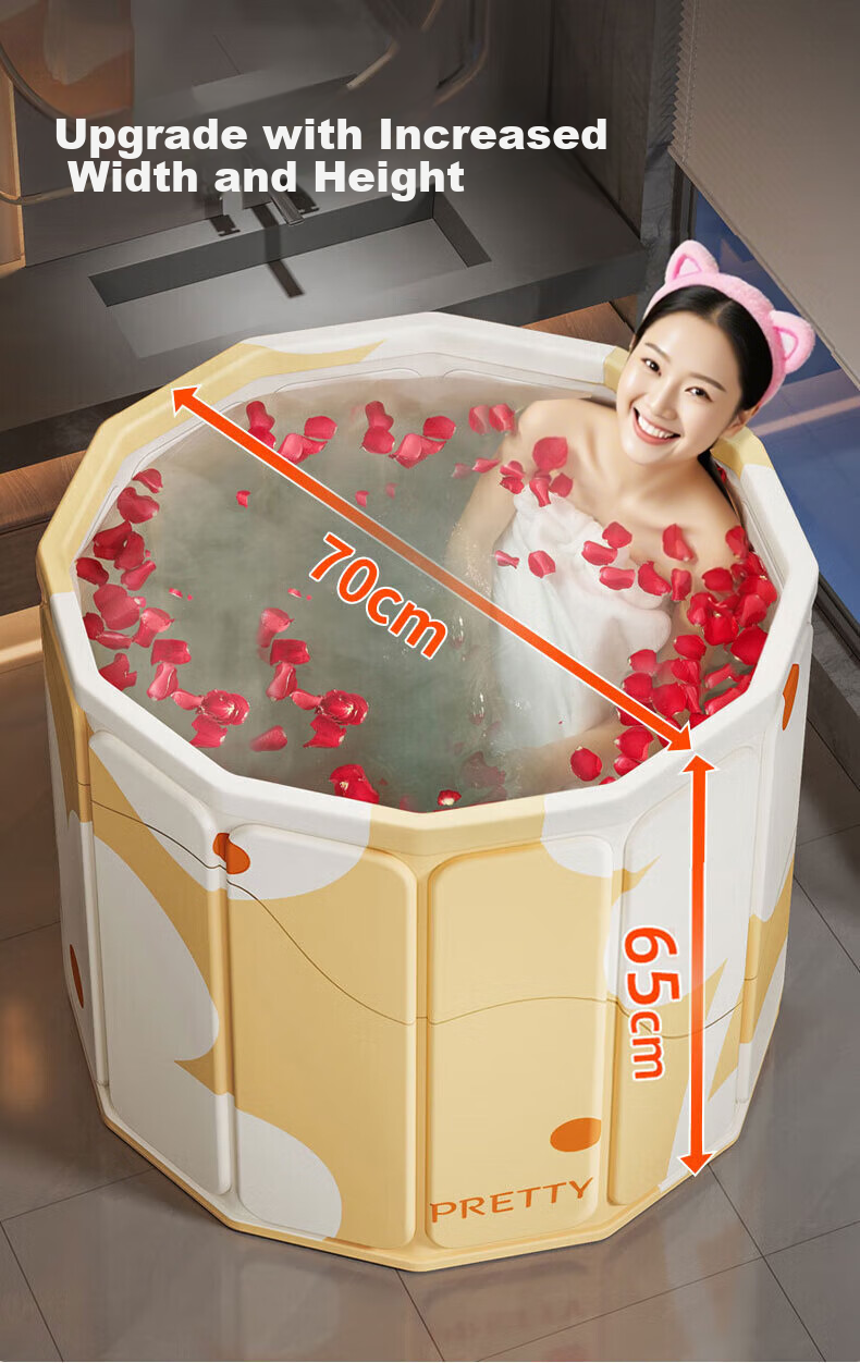 Jingxun Foldable Bath Tub, Adult Bathtub, Shower Tub, Home Use Bath Barrel, Bathing Tool 3