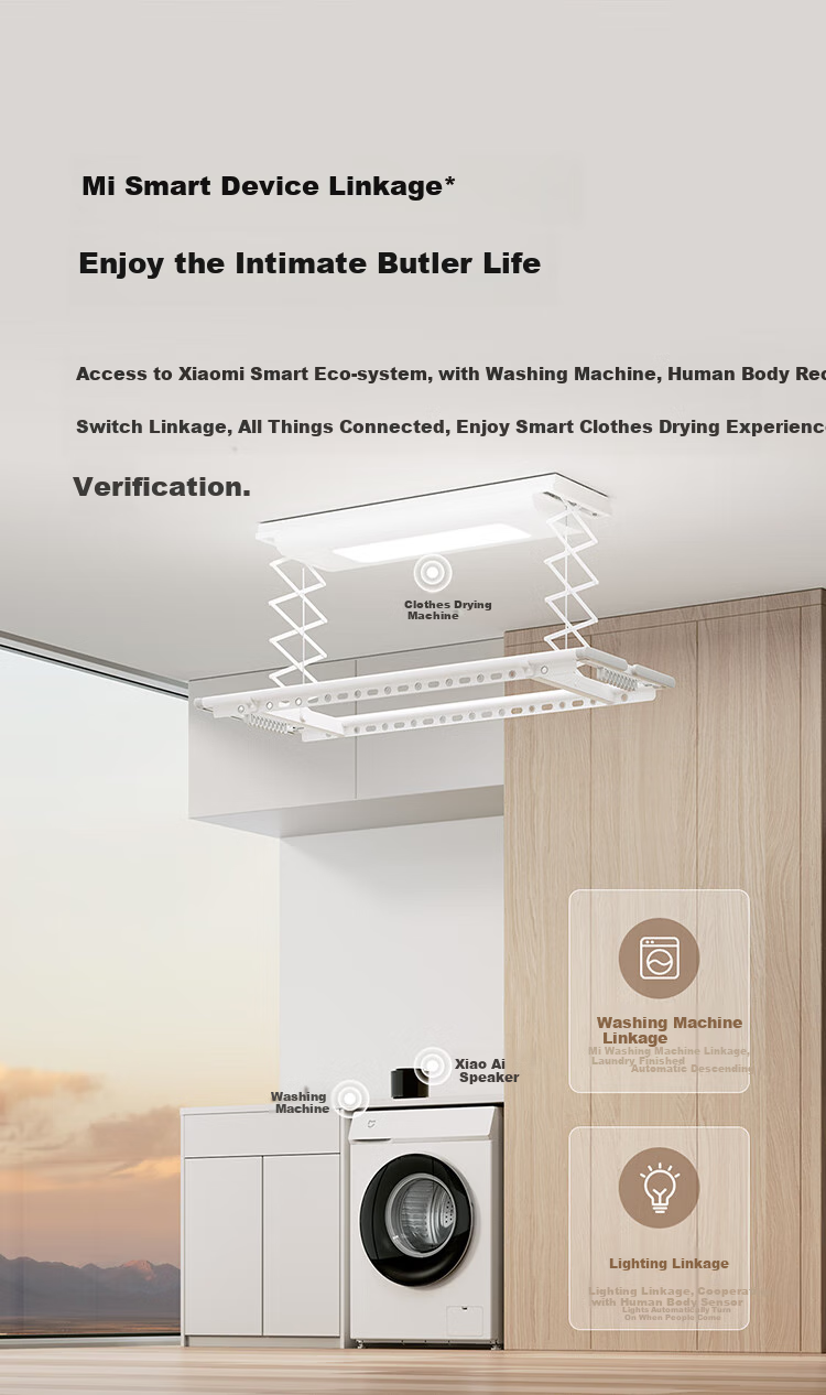 Mijia Smart Clothes Drying Rack 1S [Subsidy], Xiaomi Electric Invisible Clothes Hanger, Balcony Ultra-Thin Wireless Remote Control 4