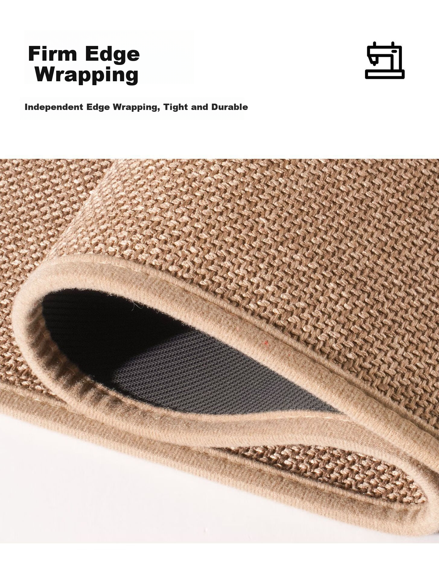 Qiqijia Linen-Like Woven Bathroom Mat, Absorbent Bath Mat, Non-Slip Doormat, Foot Mat, Washroom Entrance Mat, Carpet 5