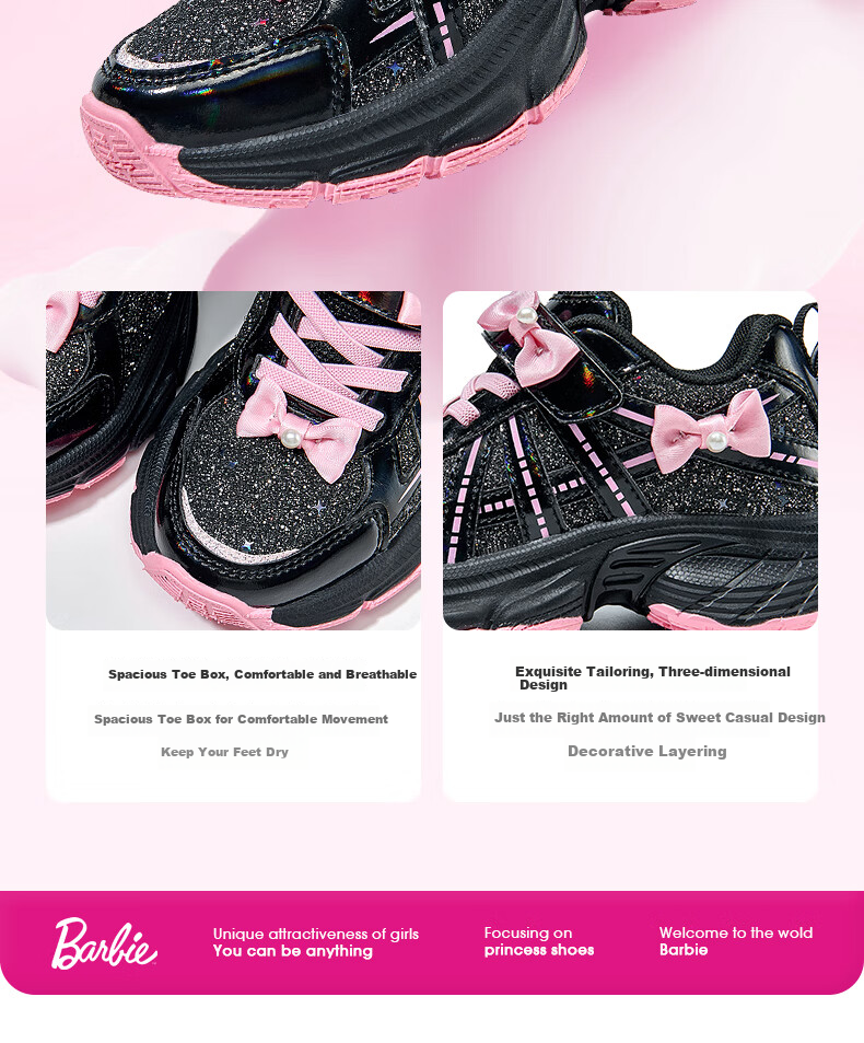 Barbie Children's Sneakers, Girls' Spring And Autumn Sports Shoes, Outdoor Girls' New Dad Shoes DA6915 5