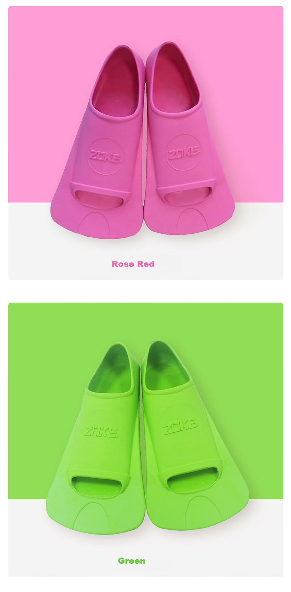 ZOKE Swimming Flippers, Professional Training Kickboard, Rubber Duck Foot Board, Diving And Snorkeling Equipment, 621505851-3, Size 30/32 4