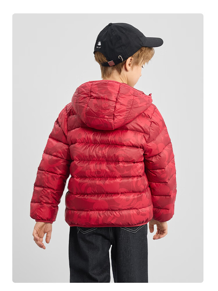 Disney Kids Lightweight Down Jacket 2025 New Autumn Winter Boys Girls Hooded Warm Sports Coat 7