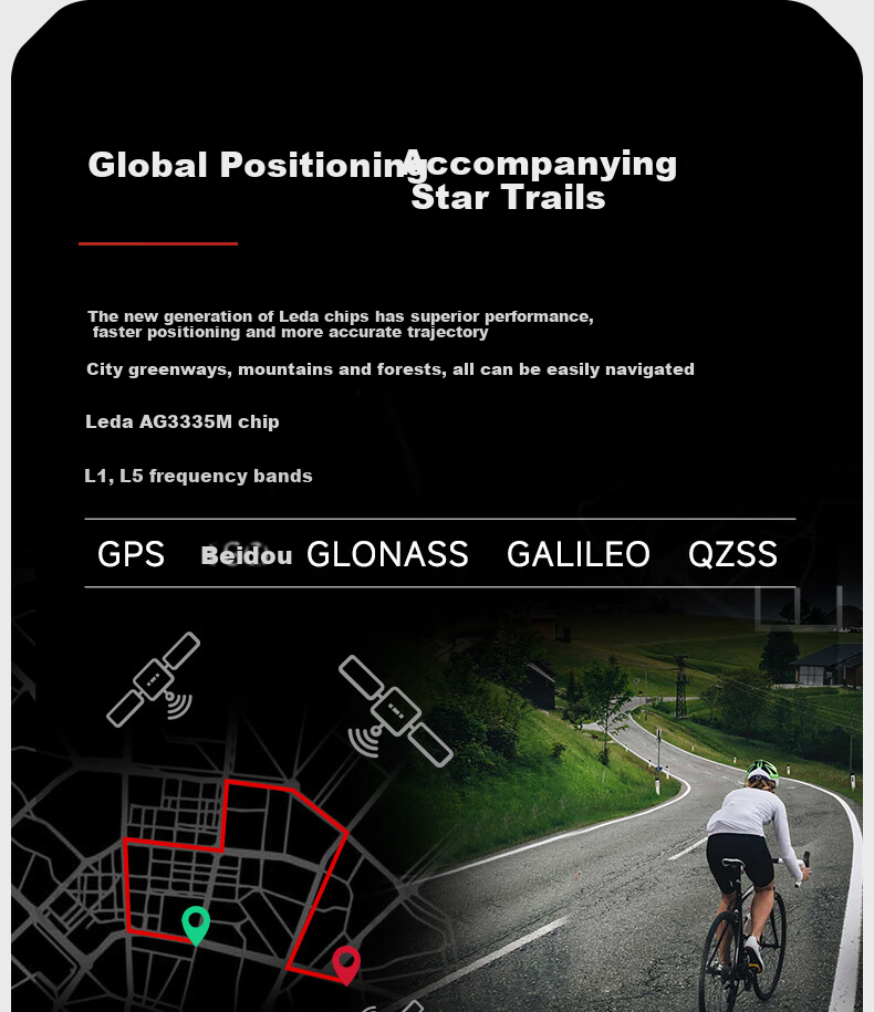 Mentech Avant700 Mountain And Road Bike Computer, GPS Smart Wireless Cycling Navigation, Obsidian Black 8