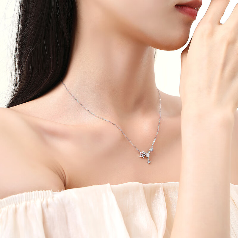 Kadiluo Dazzling Star Language 925 Silver Jewelry Necklace for Women, 2026 New Light Luxury High-End Birthday Gift for Girlfriend