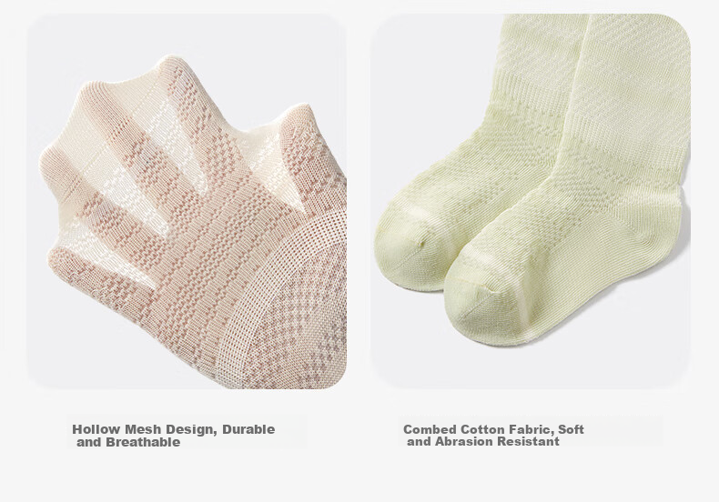 Shiyuejiejing Baby Socks, Summer Mesh Long Thin Style, for Boys And Girls, Mosquito-Proof, Over-Knee, Non-Binding, Children's Air Conditioning Socks 6
