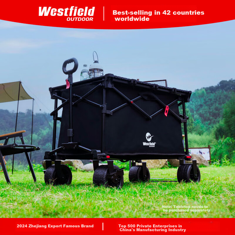 Westfieldoutdoor, My Flying Lingxiao, Push-Up And Heightened Outdoor Camping Cart, Folding Trolley, Picnic Campsite Cart, Stroller for Kids, Grocery Shopping Cart, Pet Pull Cart