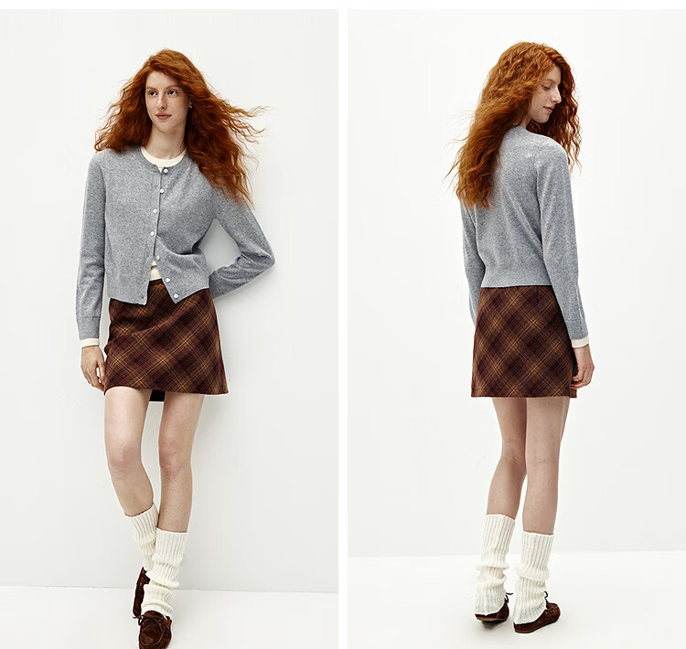 Semir Chen Duling Short Wool Blend Knit Cardigan Winter 2025 Round Neck Sweater 101725106010 4