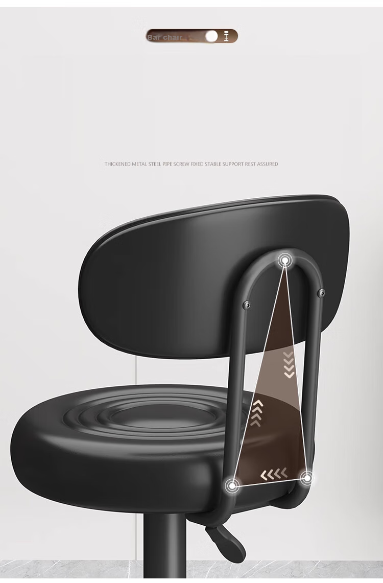 Huakaizhixing Bar Stool, High Chair, High Stool, Pub Chair, Adjustable Office Chair, Simple Chair BY625 Tall Black 6
