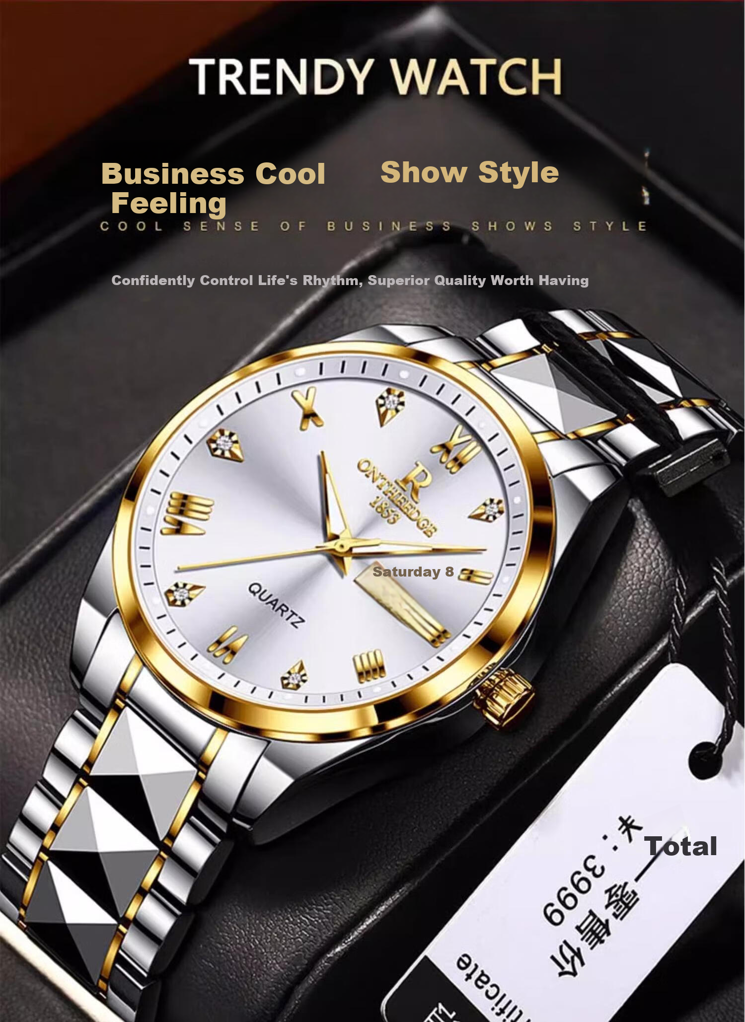 George Earl Men's Business Mechanical Quartz Watch Waterproof Youth Student Middle High School Men's Watch 2025 New Model 2